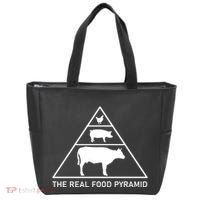 The Real Food Pyramid Beef Pork Chicken Tote Bag thumb 0