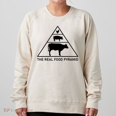The Real Food Pyramid Beef Pork Chicken Women's Sweatshirt