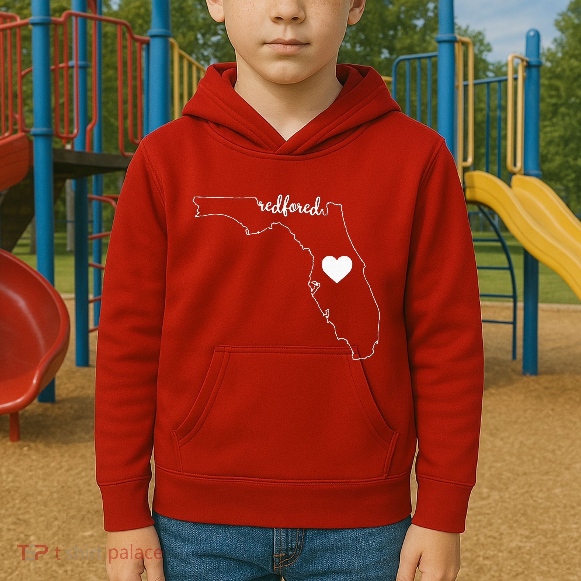 Teacher Red For Ed RedForEd Florida Public Education Gift Kids Hoodie