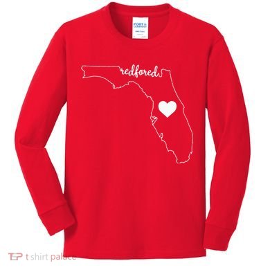 Teacher Red For Ed RedForEd Florida Public Education Gift Kids Long Sleeve Shirt