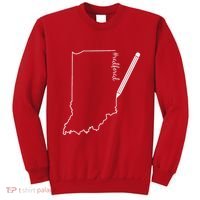 Teacher Red For Ed RedForEd Indiana Pencil Drawing Gift Sweatshirt thumb 0