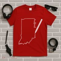 Teacher Red For Ed RedForEd Indiana Pencil Drawing Gift T-Shirt thumb 5