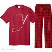 Teacher Red For Ed RedForEd Indiana Pencil Drawing Gift Pajama Set thumb 0