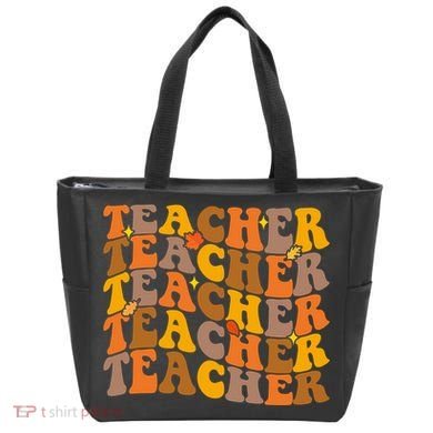 Teacher Retro Fall Cute Gift Tote Bag