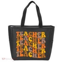 Teacher Retro Fall Cute Gift Tote Bag thumb 0