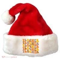 Teacher Retro Fall Cute Gift Santa Hat thumb 0