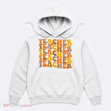 Teacher Retro Fall Cute Gift Hoodie