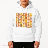 Teacher Retro Fall Cute Gift Hoodie thumb 2