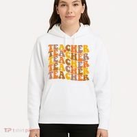 Teacher Retro Fall Cute Gift Hoodie thumb 5