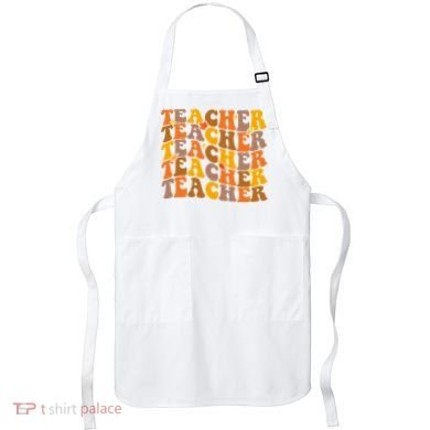 Teacher Retro Fall Cute Gift Apron