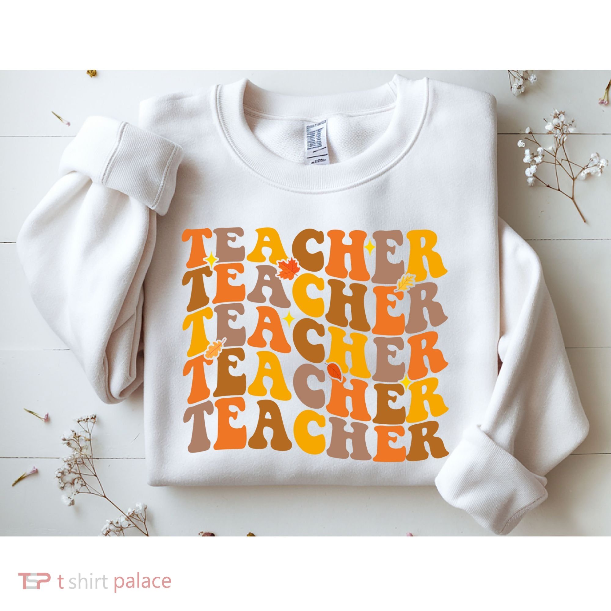 Teacher Retro Fall Cute Gift Sweatshirt