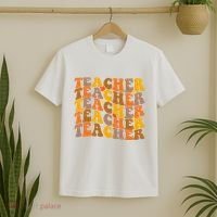 Teacher Retro Fall Cute Gift T-Shirt thumb 2