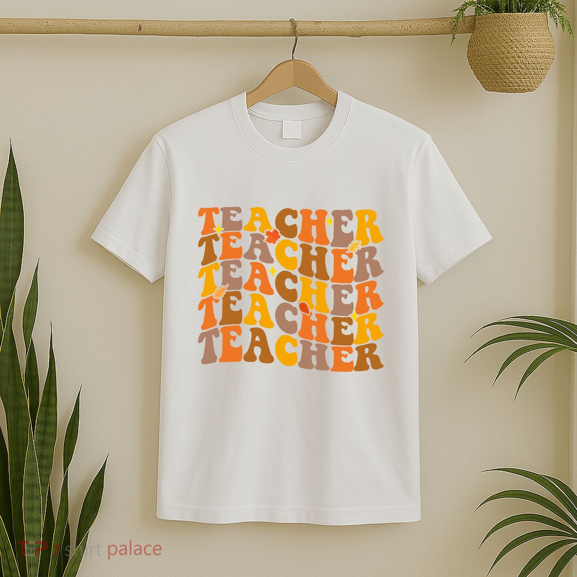 Teacher Retro Fall Cute Gift T-Shirt