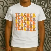 Teacher Retro Fall Cute Gift T-Shirt thumb 3