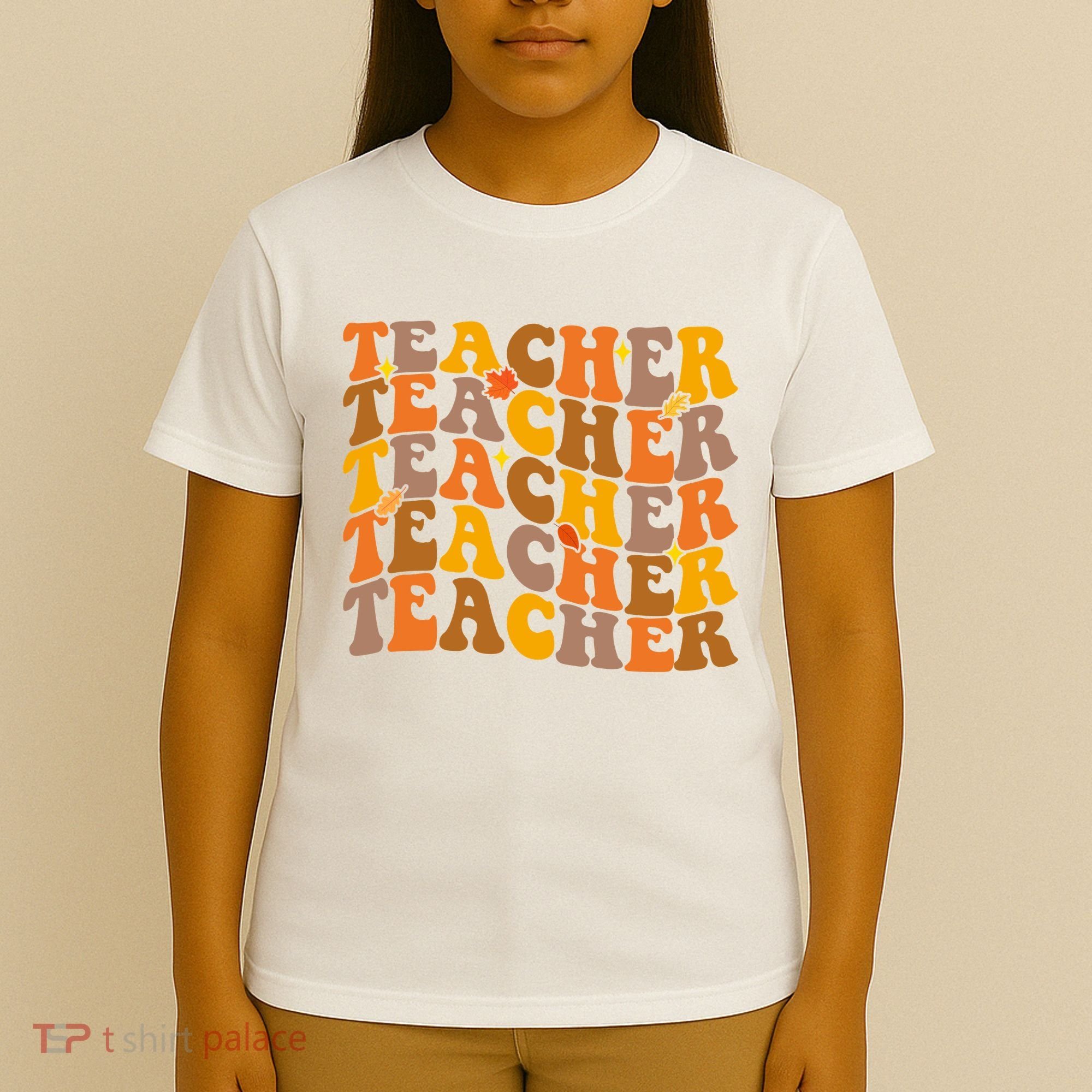 Teacher Retro Fall Cute Gift T-Shirt