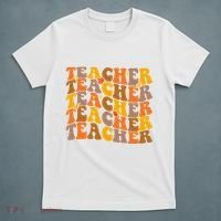 Teacher Retro Fall Cute Gift T-Shirt thumb 5