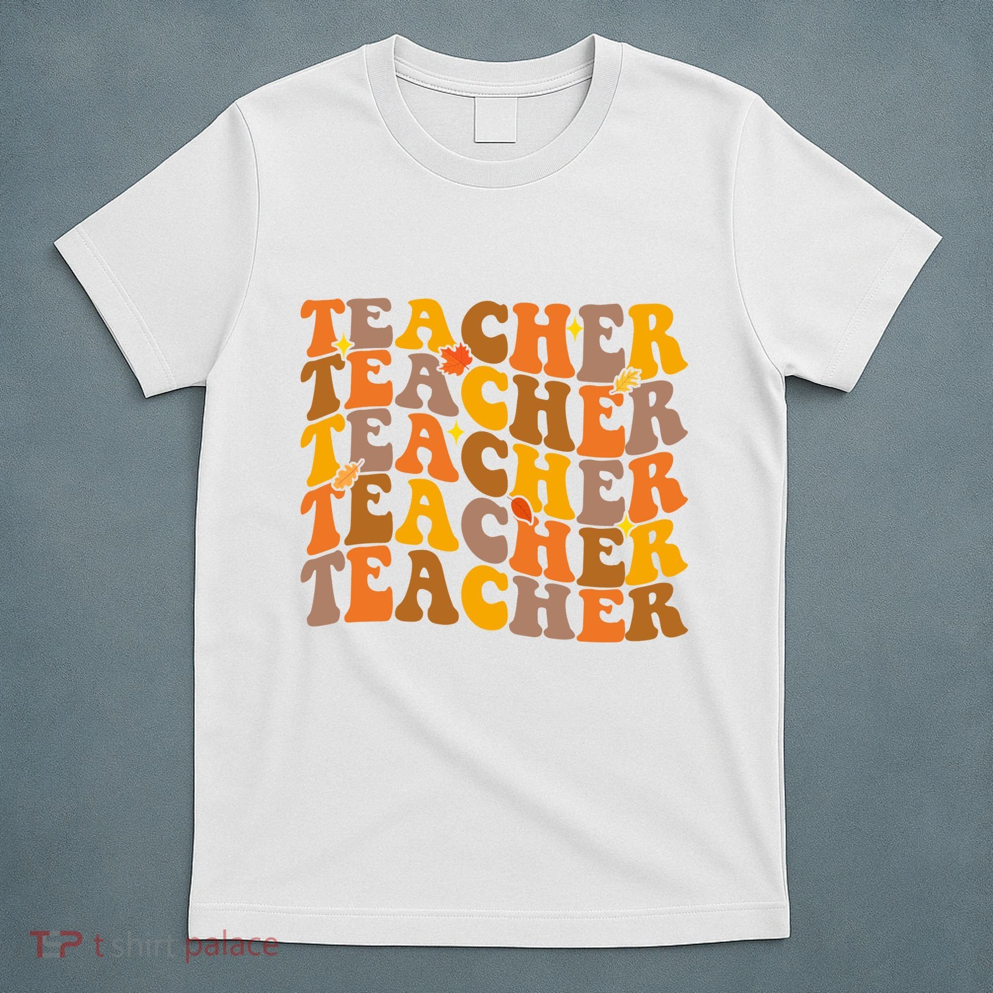 Teacher Retro Fall Cute Gift T-Shirt