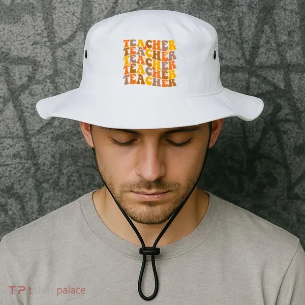 Teacher Retro Fall Cute Gift Bucket Hat