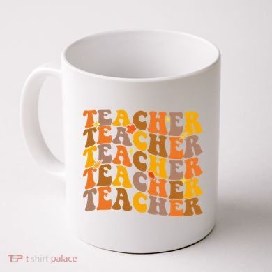 Teacher Retro Fall Cute Gift Coffee Mug