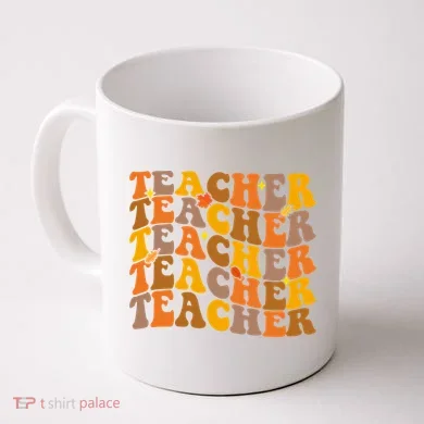 Teacher Retro Fall Cute Gift Coffee Mug