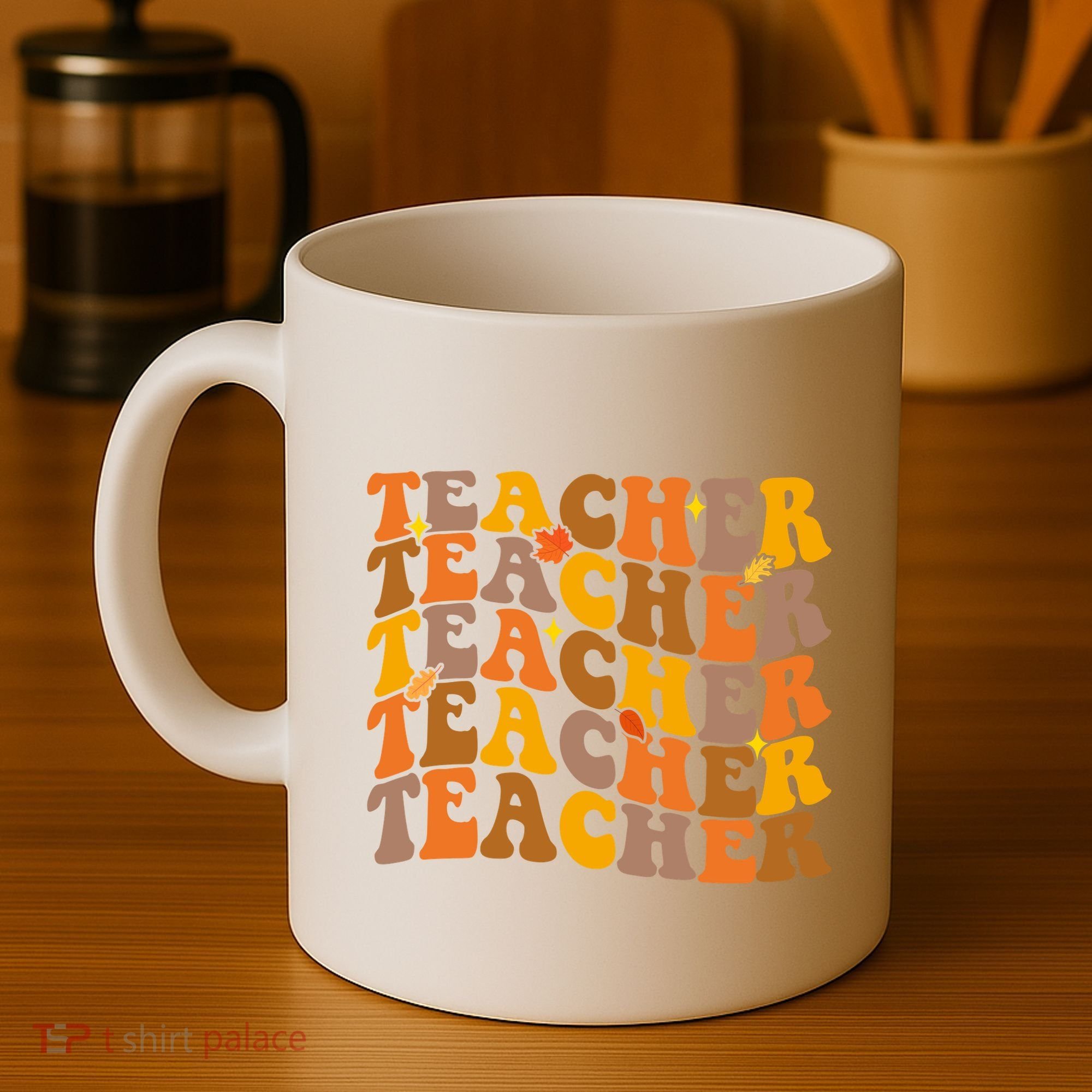 Teacher Retro Fall Cute Gift Coffee Mug