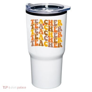 Teacher Retro Fall Cute Gift Tumbler