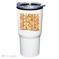 Teacher Retro Fall Cute Gift Tumbler thumb 0