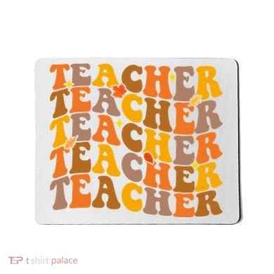 Teacher Retro Fall Cute Gift Mousepad