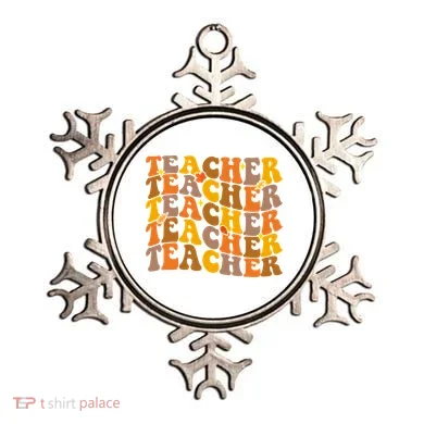 Teacher Retro Fall Cute Gift Ornament