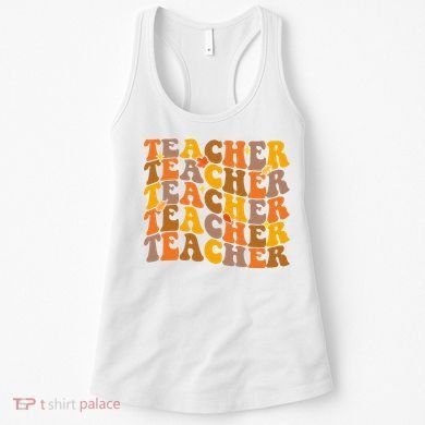 Teacher Retro Fall Cute Gift Women's Tank Top
