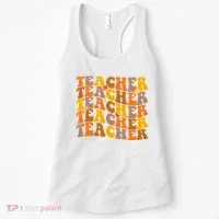 Teacher Retro Fall Cute Gift Women's Tank Top thumb 0