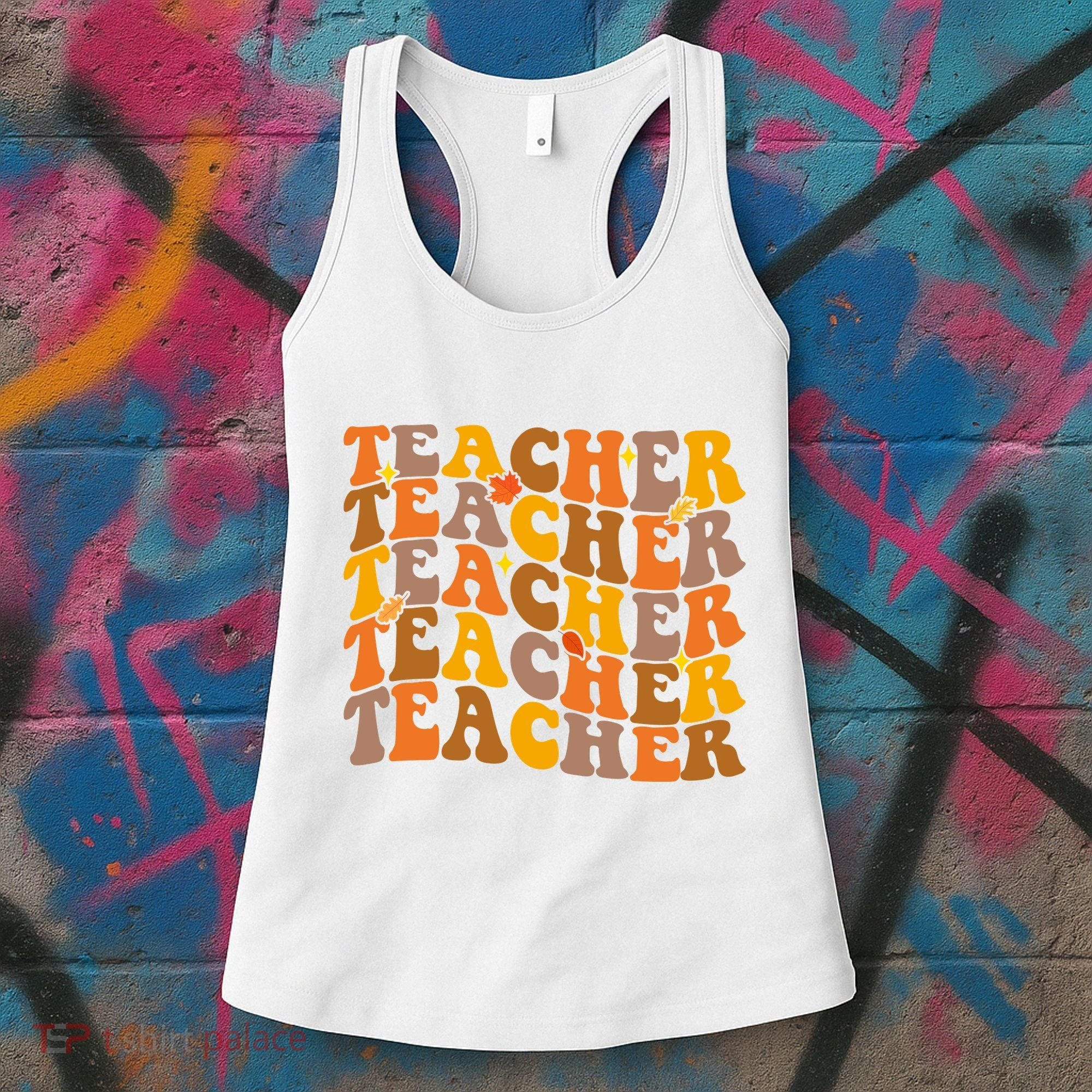 Teacher Retro Fall Cute Gift Women's Tank Top