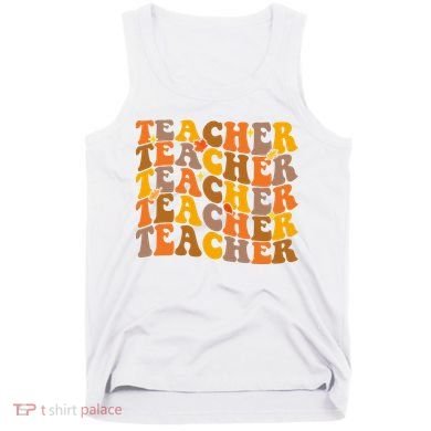Teacher Retro Fall Cute Gift Tank Top