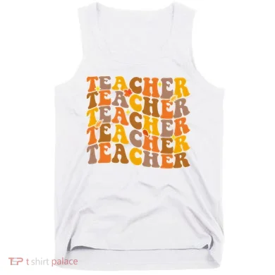 Teacher Retro Fall Cute Gift Tank Top