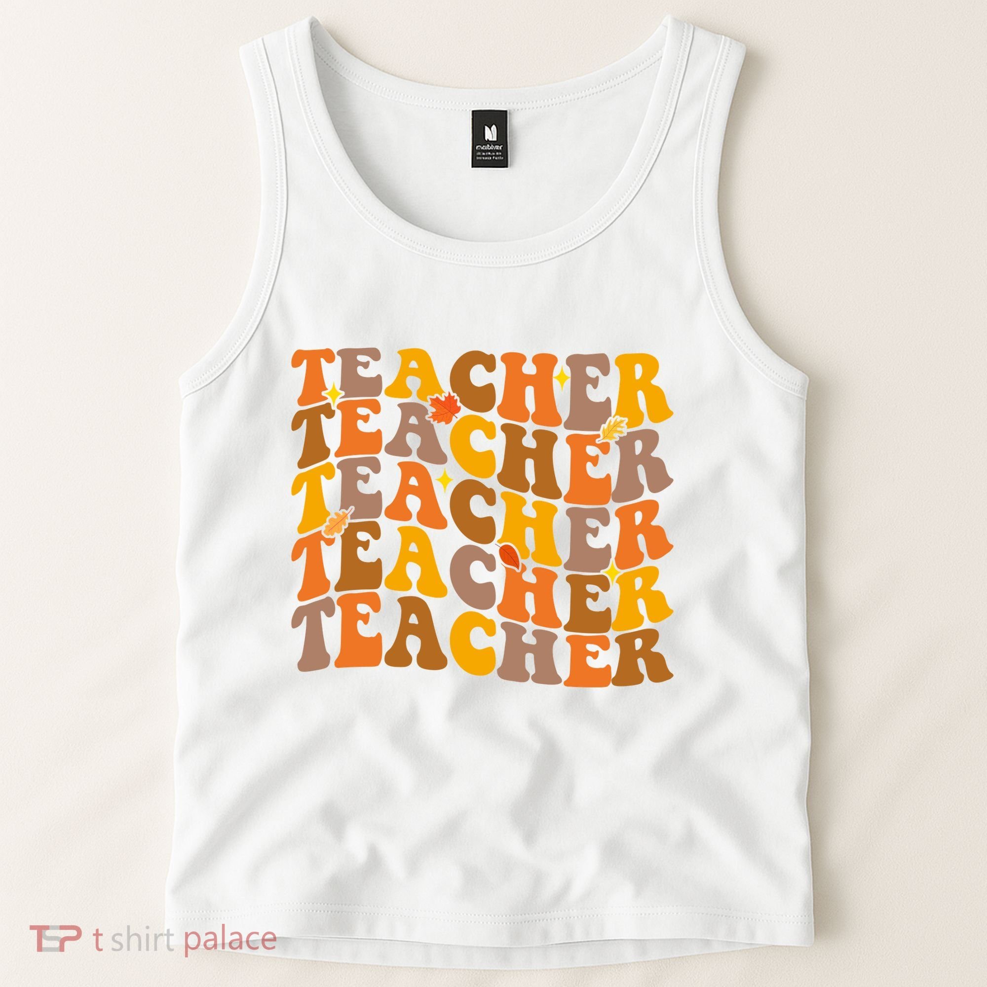 Teacher Retro Fall Cute Gift Tank Top