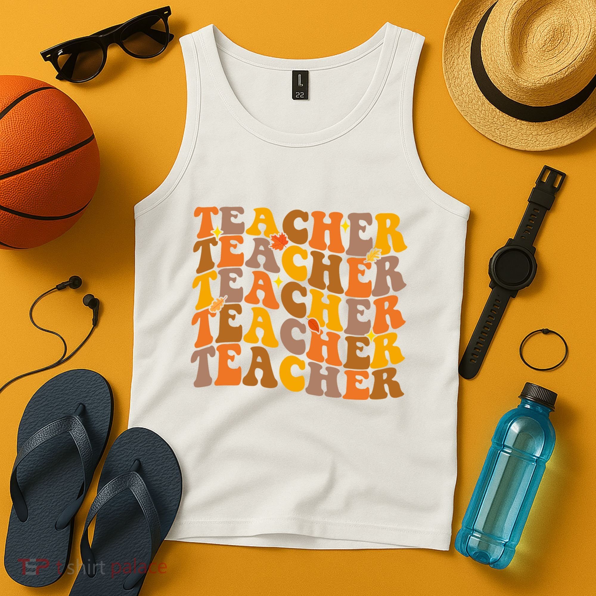 Teacher Retro Fall Cute Gift Tank Top