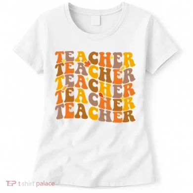 Teacher Retro Fall Cute Gift Women's T-Shirt