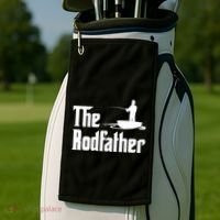 The Rodfather Funny Fishing For Fisherman Gift Golf Towel thumb 2