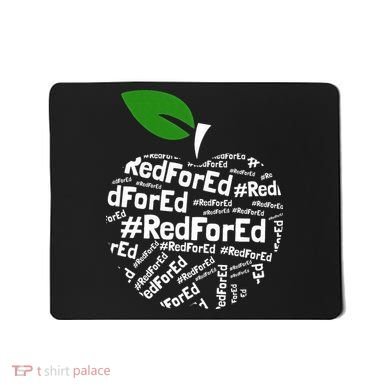 Teacher Red for Ed Cute Apple Graphic Design for Teachers Mousepad