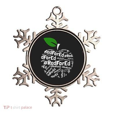 Teacher Red for Ed Cute Apple Graphic Design for Teachers Ornament