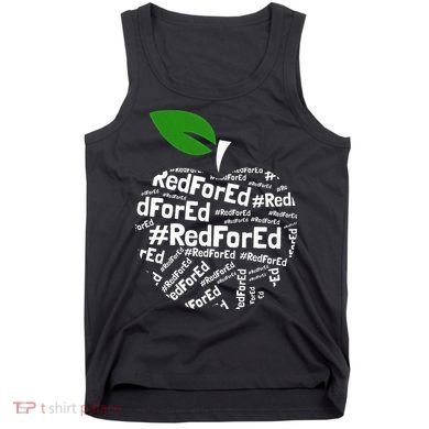 Teacher Red for Ed Cute Apple Graphic Design for Teachers Tank Top