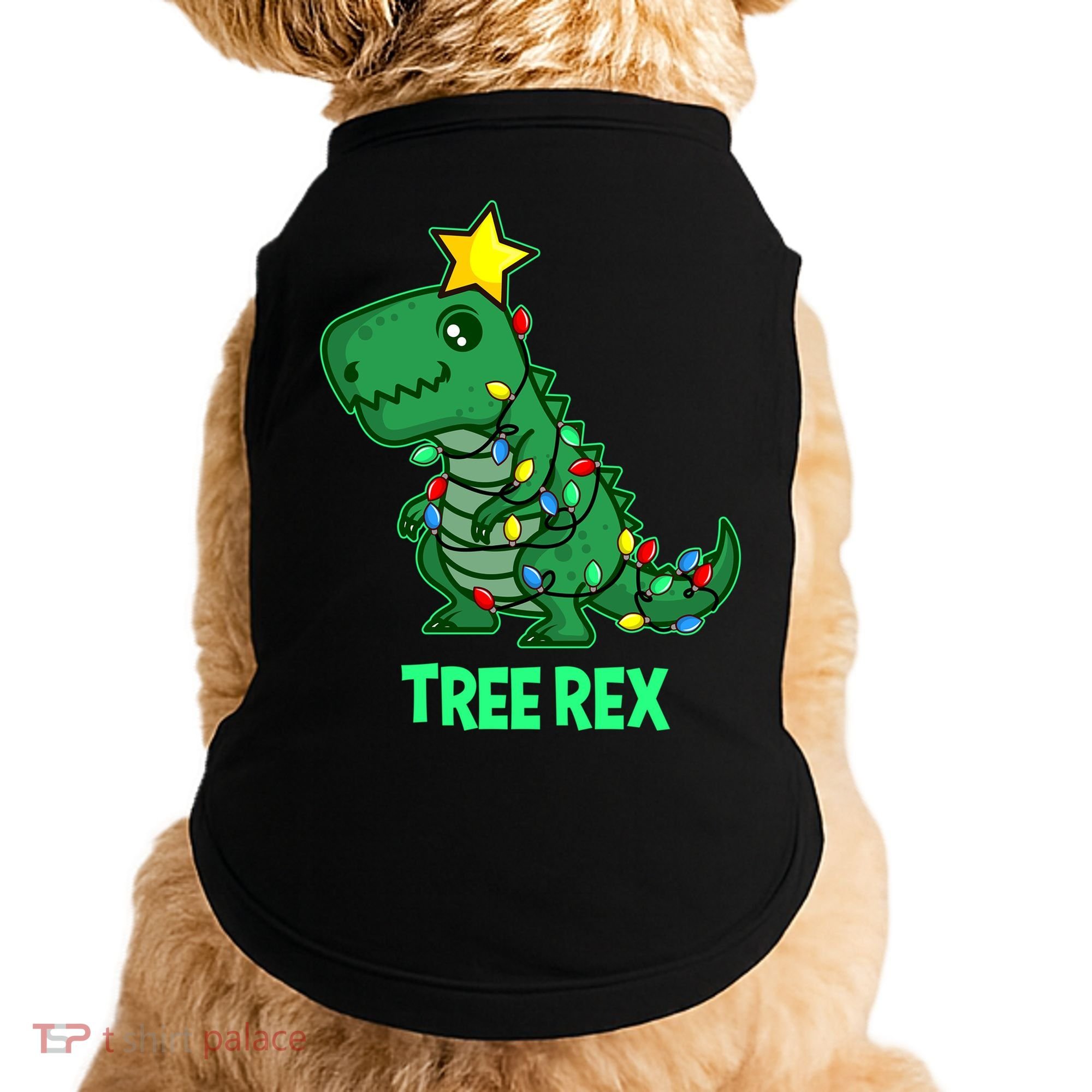 Tree Rex Funny Cute Retro Christmas Dino Cool Gift Doggie Tank