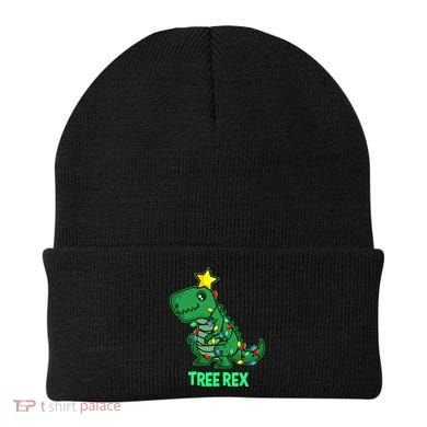 Tree Rex Funny Cute Retro Christmas Dino Cool Gift Beanie