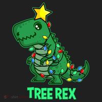 Tree Rex Funny Cute Retro Christmas Dino Cool Gift Beanie thumb 2