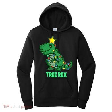 Tree Rex Funny Cute Retro Christmas Dino Cool Gift Women's Hoodie
