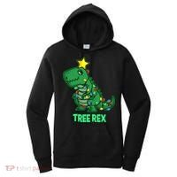 Tree Rex Funny Cute Retro Christmas Dino Cool Gift Women's Hoodie thumb 0