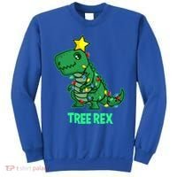 Tree Rex Funny Cute Retro Christmas Dino Cool Gift Sweatshirt thumb 0