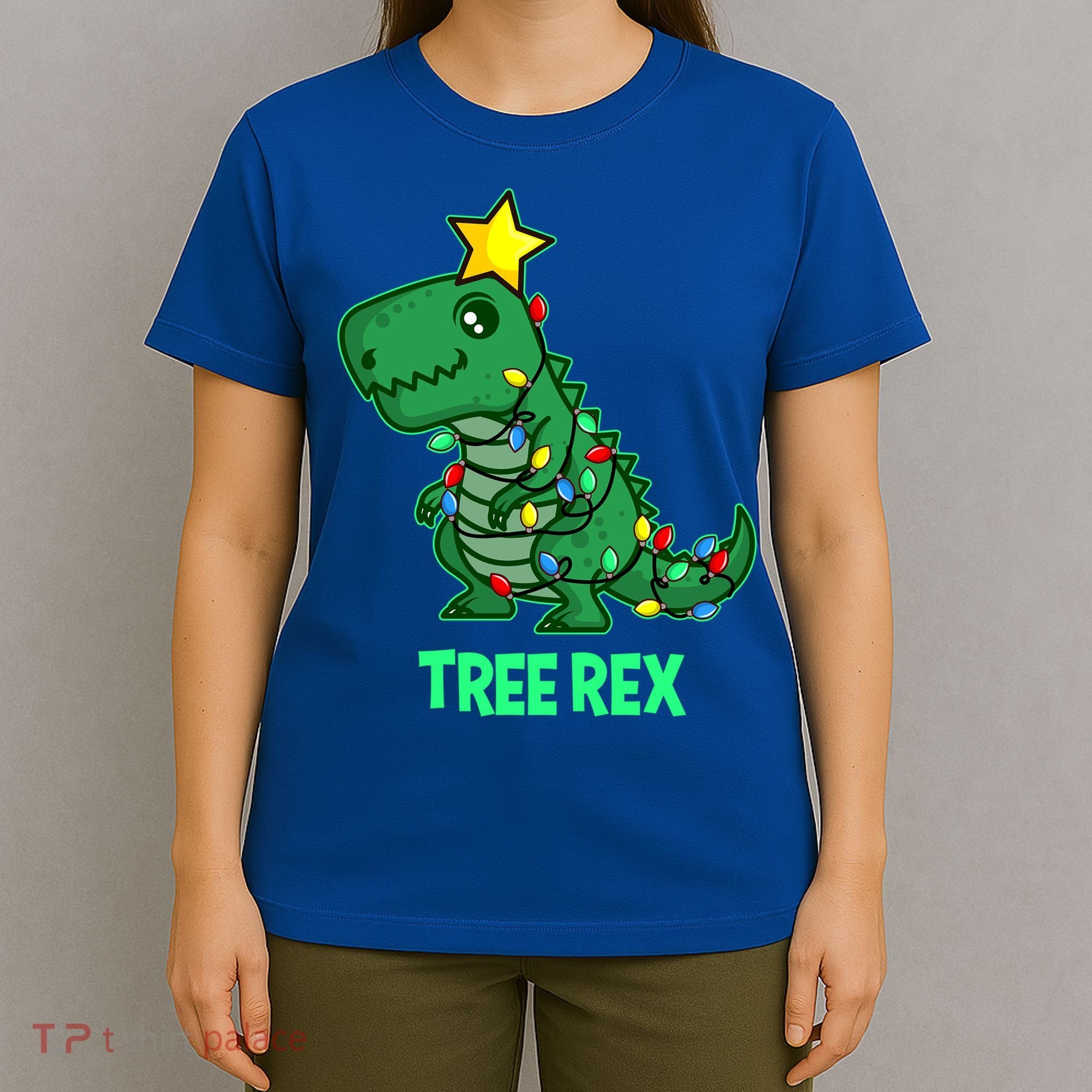 Tree Rex Funny Cute Retro Christmas Dino Cool Gift T-Shirt