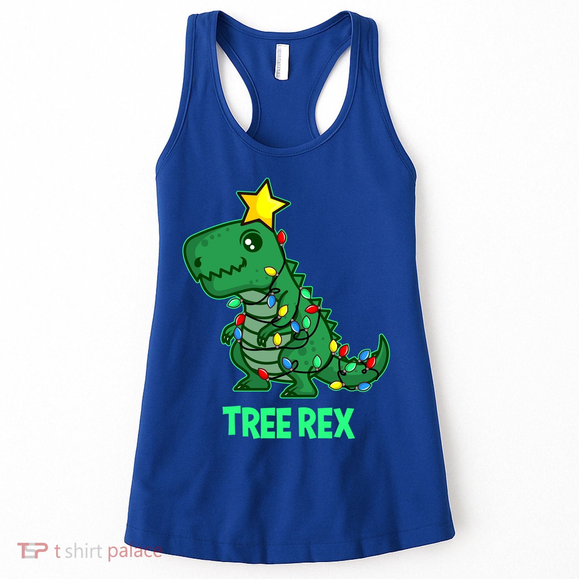 Tree Rex Funny Cute Retro Christmas Dino Cool Gift Women's Tank Top