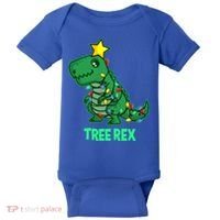 Tree Rex Funny Cute Retro Christmas Dino Cool Gift Baby Bodysuit thumb 0
